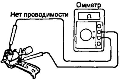 3. С помощью омметра, один провод которого…