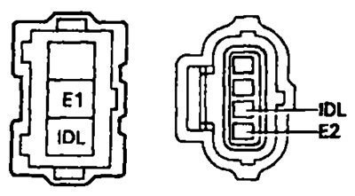 б) Замкните выводы «IDL» и «Е2» на разъеме жгута.