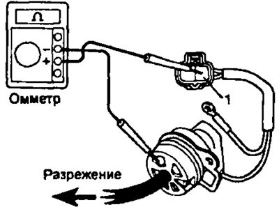 б) Используя омметр, измерьте сопротивление между…