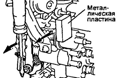 Поместите металлическую пластину 8,5-10 мм между…
