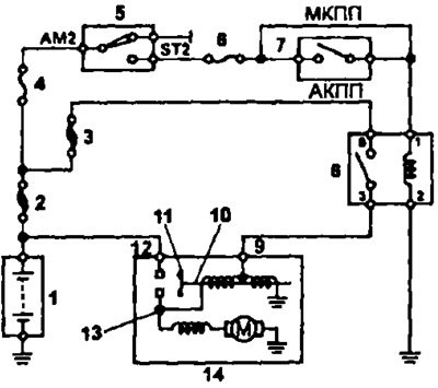 Схема системы запуска (3S-FE, 4S-FE и 4A-FE) 1 -…