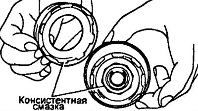 а) Нанесите смазку на эпицикл в местах контакта с…