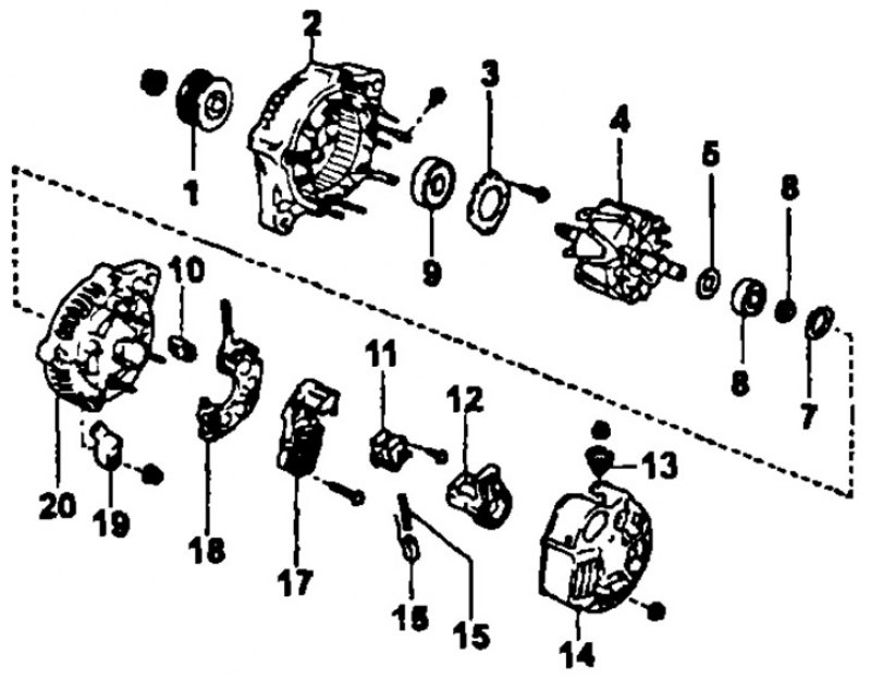 Генератор (2С-Т, 3S-FE, 4S-FE, 5E-FE (модели с…