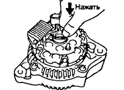 г) Отрегулируйте положение крышки щеткодержателя.