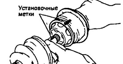 3. (3S-GE) Нанесите установочные метки на внешнюю…