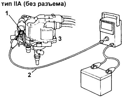 1 - Черный провод; 2 - Провод; 3 - Распределитель.