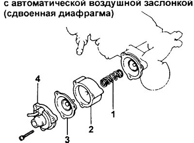 в) Соедините тремя винтами: пружину (1), корпус…