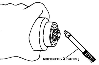 3. Используя магнитный палец, извлеките стальной…