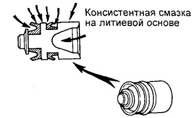 1. Нанесите консистентную смазку на поршень, как…