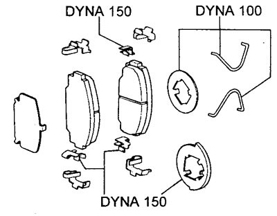 4. Снимите следующие детали: две пружины (DYNA…