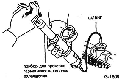 Вместо крышки радиатора ввернуть переходник…