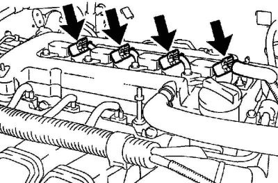 Рис. 2.125. Разъемы катушек зажигания