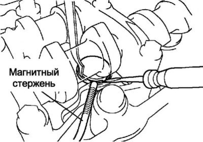 Рис. 2.335. Извлечение регулировочной шайбы