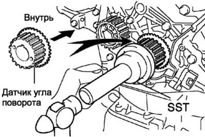 Рис. 2.384. Запрессовка шестерни привода ГРМ на…