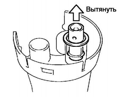 Рис. 2.510. Снятие регулятора давления топлива