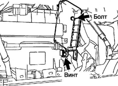 Рис. 2.570. Крепление ЭБУ двигателя