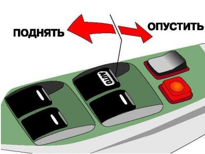 Если необходимо частично опустить стекло в двери…