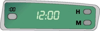 Цифровые часы показывают время, если ключ в замке…