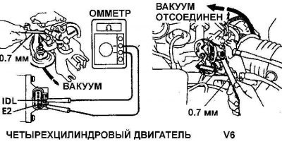 2. Установите щуп толщиной 0,7 мм между винтом…