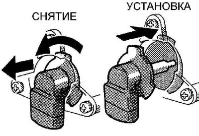 4. Поверните держатель лампочки фары против…