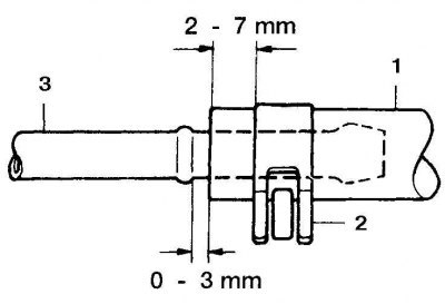 1. Шланг; 2. Зажим; 3. Трубка