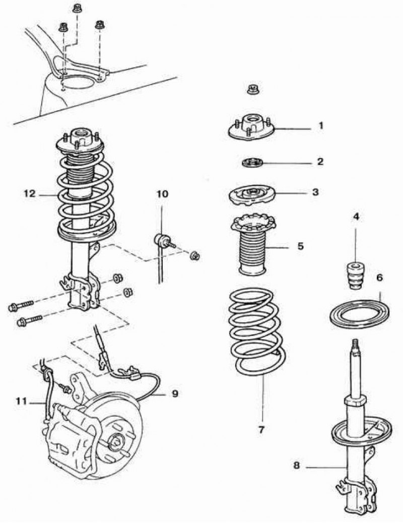 Как собрать передний. Задняя стойка Тойота Камри 40 схема. Схема передней стойки Тойота Камри 50. Схема сборки передней стойки Тойота Королла 150. Схема передней стойки Камри 40.