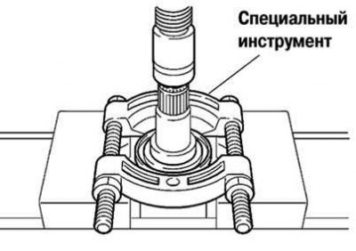 Рис. 3.177. Снятие левого пылезащитного кольца…