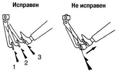 Рис. 6.12. Проверка хода педали тормоза при…