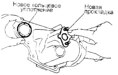 а) Установите новое кольцевое уплотнение и…