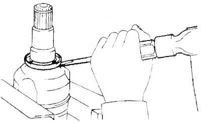 8. (4S-FE. 3S-FE (2WD), правый вал ЗС-Т) Снимите…