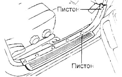 3. Снимите отделку порога передней двери.