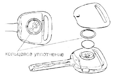 б) Установите новую батарею и кольцевое…