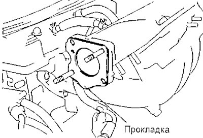 а) Положите новую прокладку на фланец верхней…
