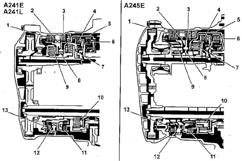 Планетарный механизм (модели 2WD): 1 - тормоз…