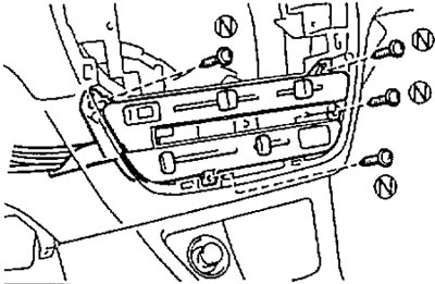 8. Панель управления отопителем (рычажный тип).