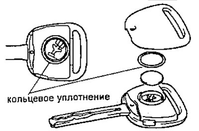 б) Установите новую батарею и кольцевое…