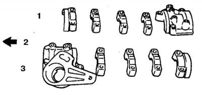 1. Детали правой головки; 2. К передней части; 3.…