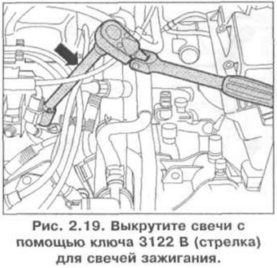 10. Выкрутите свечи с помощью ключа 3122 В…