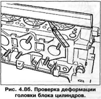 Проверка деформации головки блока цилиндров…