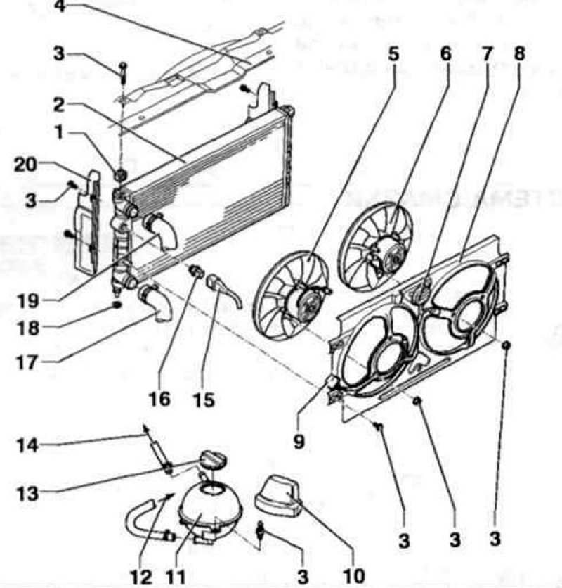 Схема системы охлаждения vw polo