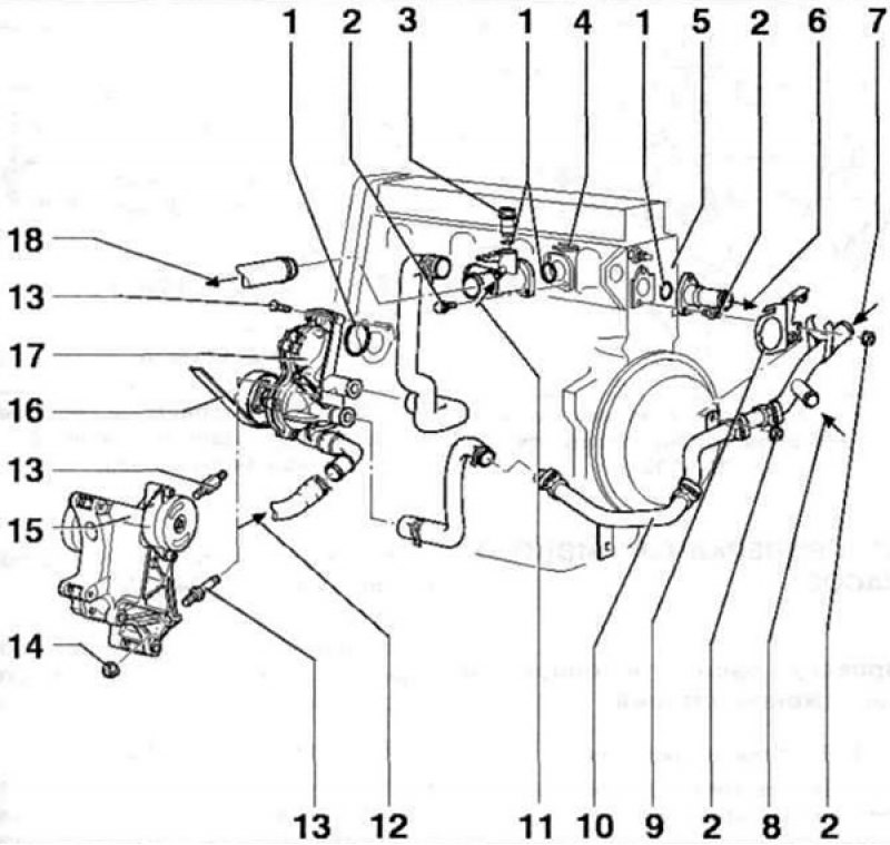 Гольф 6 схема системы охлаждения