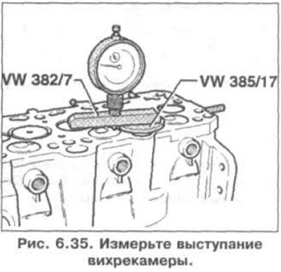 Измерьте выступание вихрекамеры (рис. 6.35).…