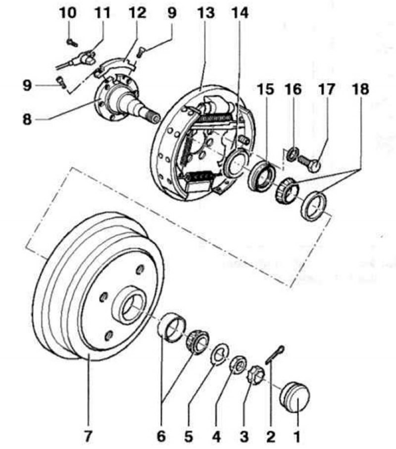 Рис. 9.50. Колесный подшипник автомобилей Caddy…