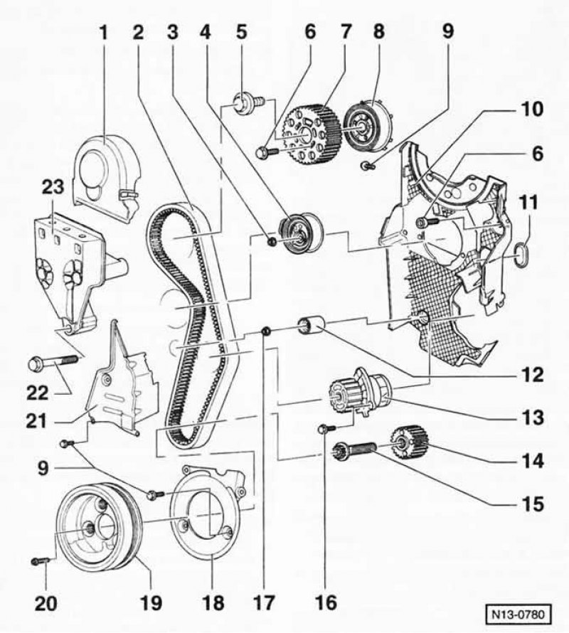Фольксваген поло приводной ремень схема