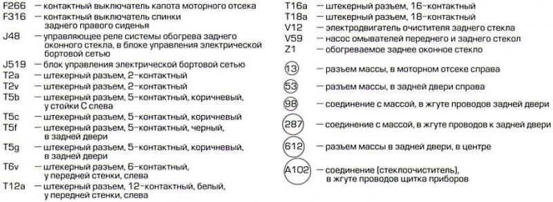 Контактные выключатели задней двери, спинки…