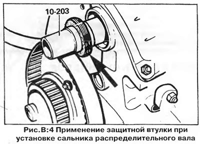 4. Установите новый сальник в головку блока…