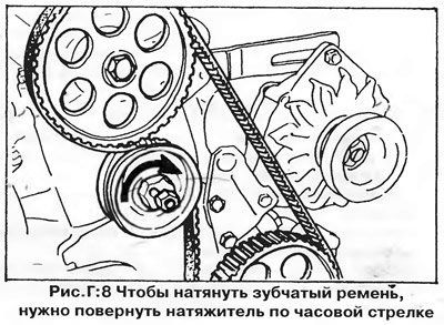 9. Отрегулируйте натяжение ремня, повернув…