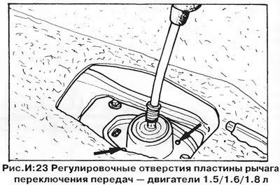 Установите рычаг переключения передач в…