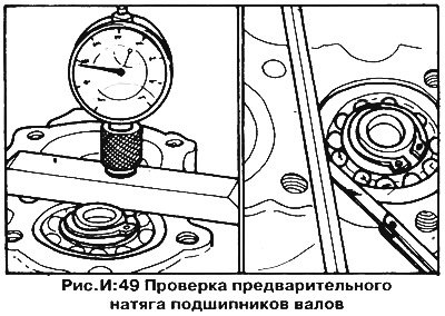 Установите стопорное кольцо подшипника и измерьте…