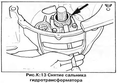 Извлеките гидротрансформатор из кожуха, не…